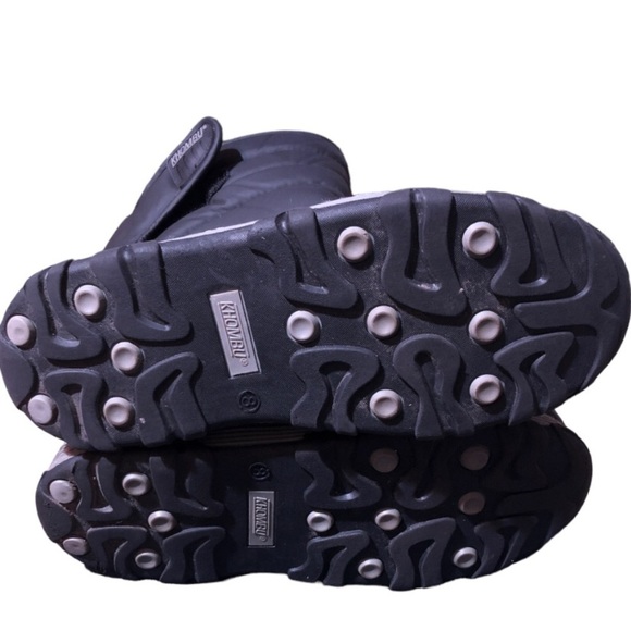 Khombu Wanderer Winter Boots Black Gray Velcro Size 8 - Picture 8 of 9